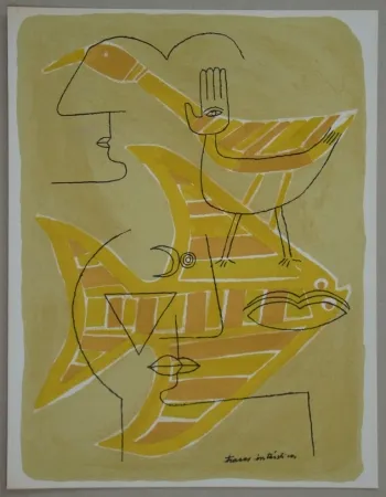 石版画 Brauner - Traces interstices
