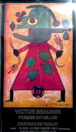 石版画 Brauner - Victor BRAUNER - Formes Rituelles, 1987 - Rare and beautiful lithographic poster