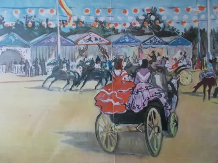 石版画 Brayer - La Féria de Séville