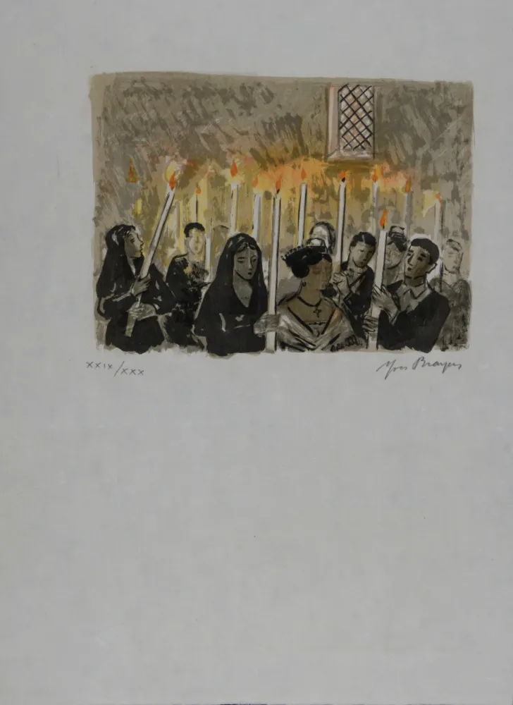 石版画 Brayer - Les Saintes-Maries de la mer, 1963 - Hand-signed