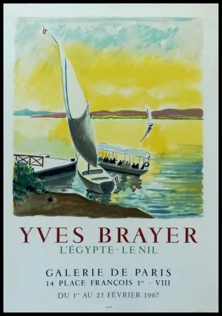 海报 Brayer - YVES BRAYER - GALERIE DE PARIS, L'EGYPTE - LE NIL