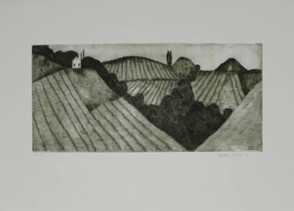 版画 Breiter - Steirische Landschaft