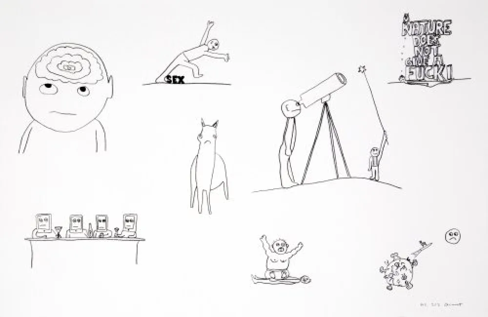 石版画 Breuning  - Random thoughts about life 2