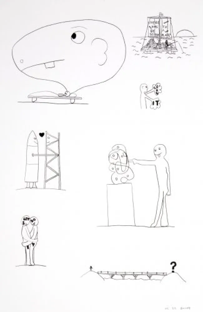 石版画 Breuning  - Random thoughts about life 3