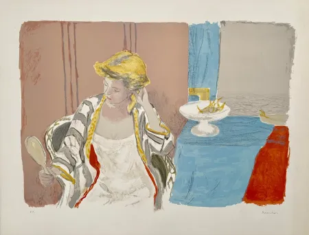 石版画 Brianchon - Femme a sa Toilette