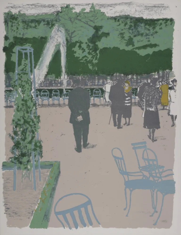 石版画 Brianchon - Les Tuileries, 1962