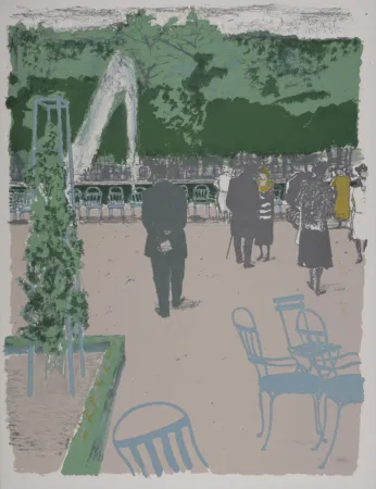石版画 Brianchon - Les Tuileries, 1962