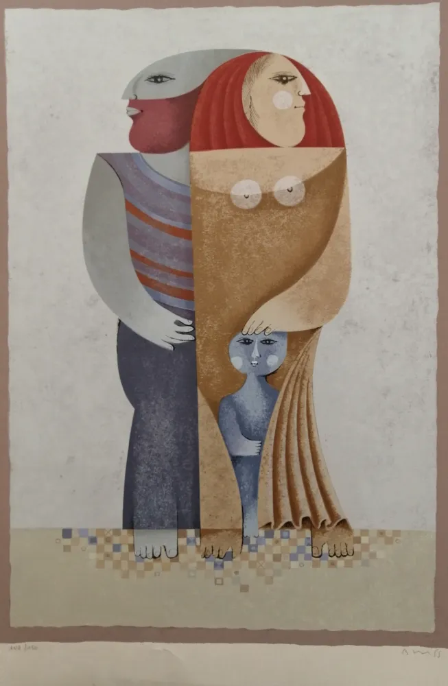 石版画 Briss - La Famille