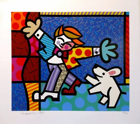 丝网印刷 Britto - BRENDAN AND THE WISHING DOG