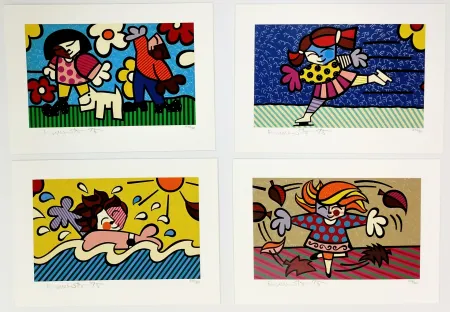 丝网印刷 Britto - SEASONS OF MIRACLES - SUITE OF 4