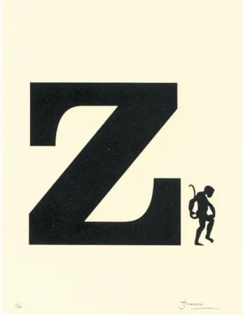 石版画 Brossa - Poema visual 6