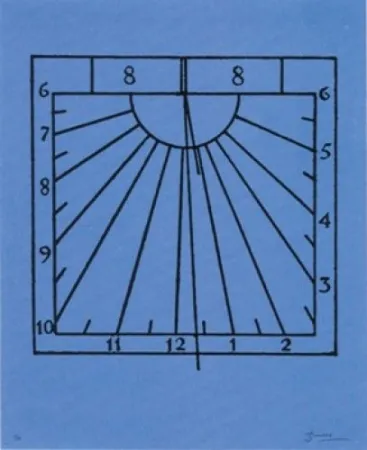 石版画 Brossa - Rellotge de sol