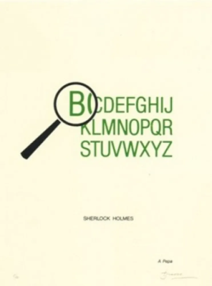 石版画 Brossa - Sherlock Holmes	
