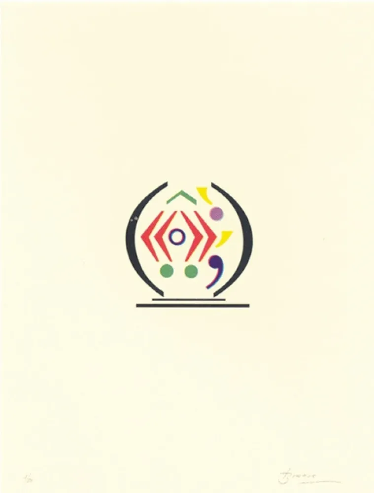 石版画 Brossa - Signes 12