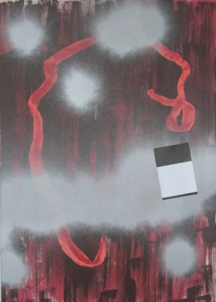 石版画 Broto - Linea Roja