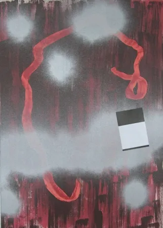 石版画 Broto - Linea Roja