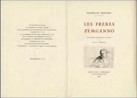 插图书 Brouet - Les frères Zemganno. Eaux-fortes dessinées et gravées par Auguste Brouet.