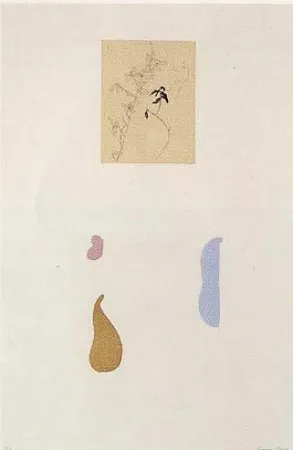 石版画 Brown - Flowers and leaves I