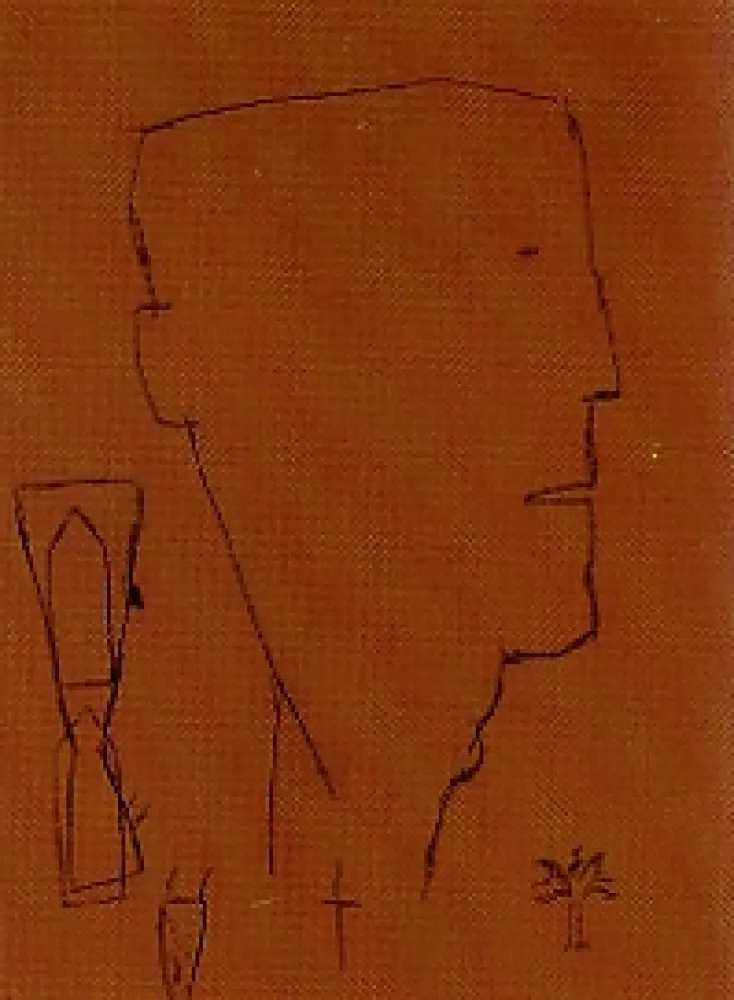 石版画 Brown - Self portrait 20