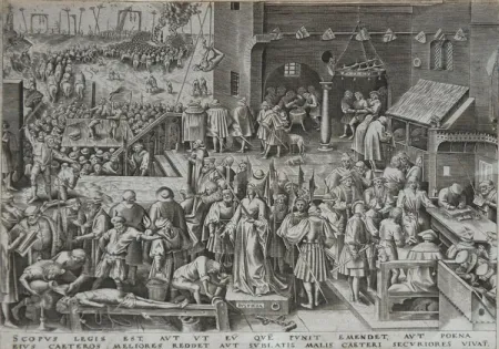蚀刻版画 Brueghel - Justice from The World of Seven Virtues