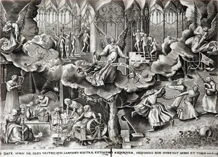 蚀刻版画 Brueghel - The Parable of the Wise & Foolish Virgins