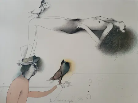 石版画 Bruni - Lettera D`amore