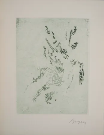 版画 Bryen - Réflexion en vert