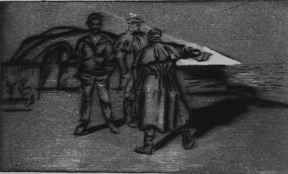 干刻版画 Bucci - Il faro di Riva