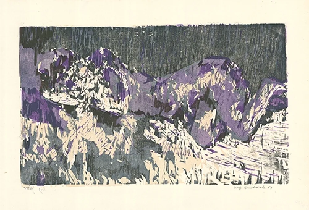 木刻 Buchholz - Liegende / Reclining Woman