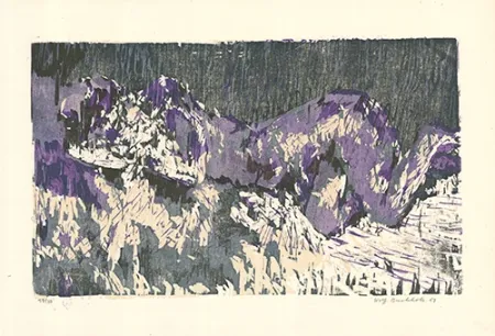 木刻 Buchholz - Liegende / Reclining Woman