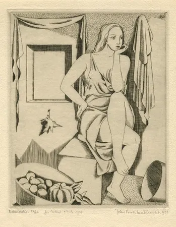 蚀刻版画 Buckland-Wright - Melancholie