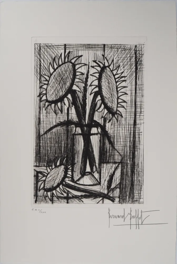 版画 Buffet - Bouquet de Tournesols, Les Soleils