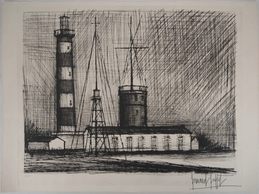 版画 Buffet - Bretagne : Le phare