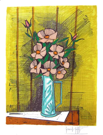 石版画 Buffet - Camelias et Roses, 1982 