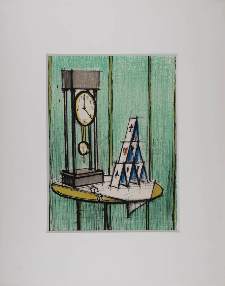 石版画 Buffet - Château de cartes, 1979