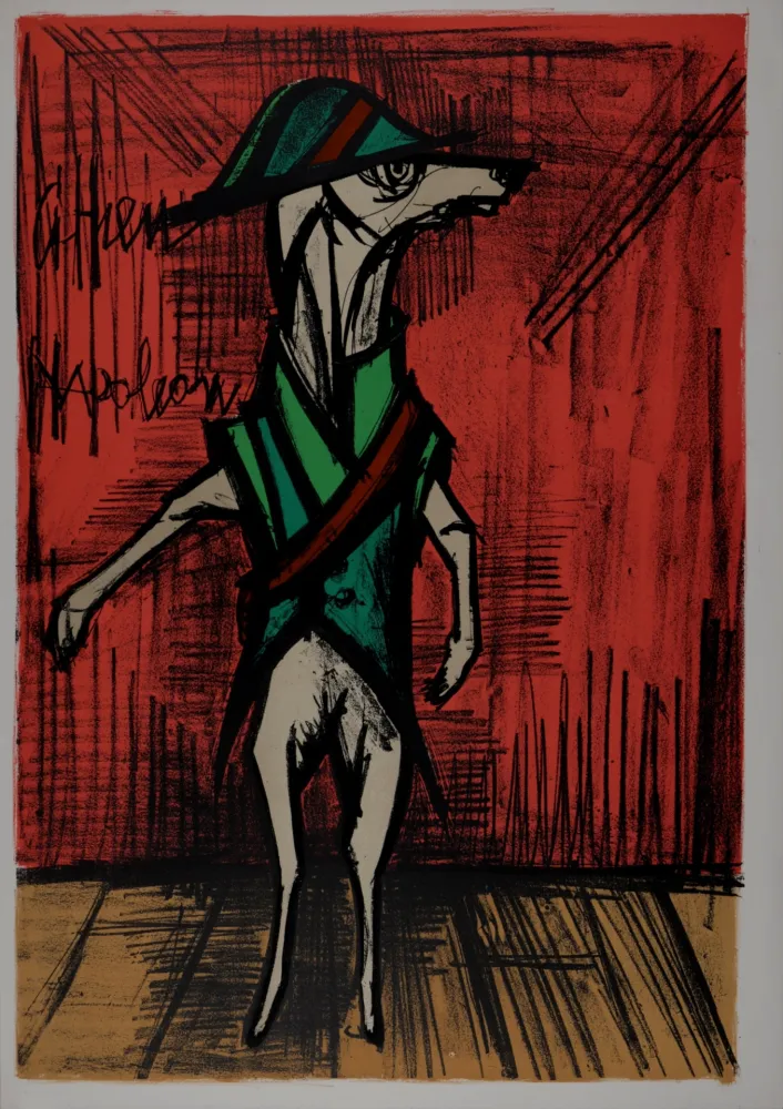 石版画 Buffet - Chien Napoléon, 1968