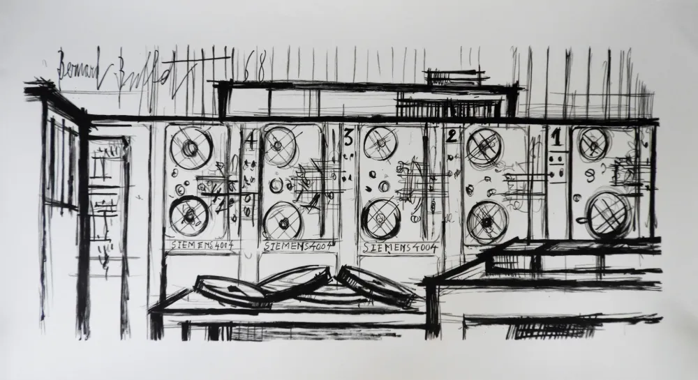石版画 Buffet - Computer, Siemens,