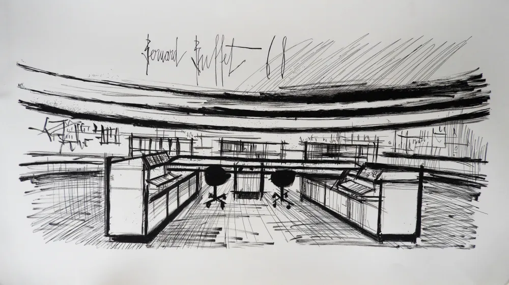 石版画 Buffet - Control Room, Siemens,