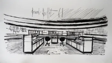 石版画 Buffet - Control Room, Siemens,