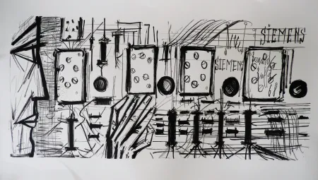 石版画 Buffet - Electronic Circuits, Siemens,