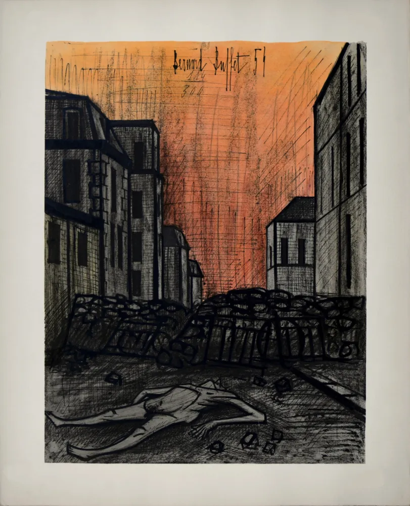 石版画 Buffet - Horreur de la guerre, 1960 - Hand-numbered!