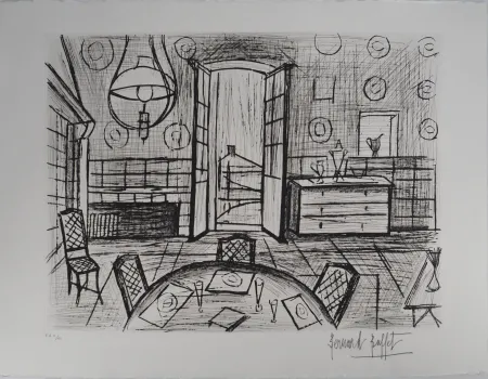 版画 Buffet - La Baume, la salle à manger