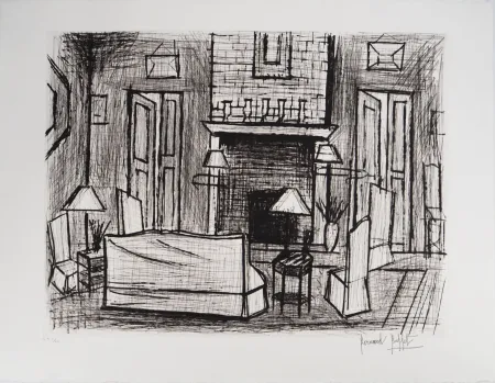 版画 Buffet - La Baume, le salon