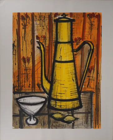 石版画 Buffet - La cafetière jaune