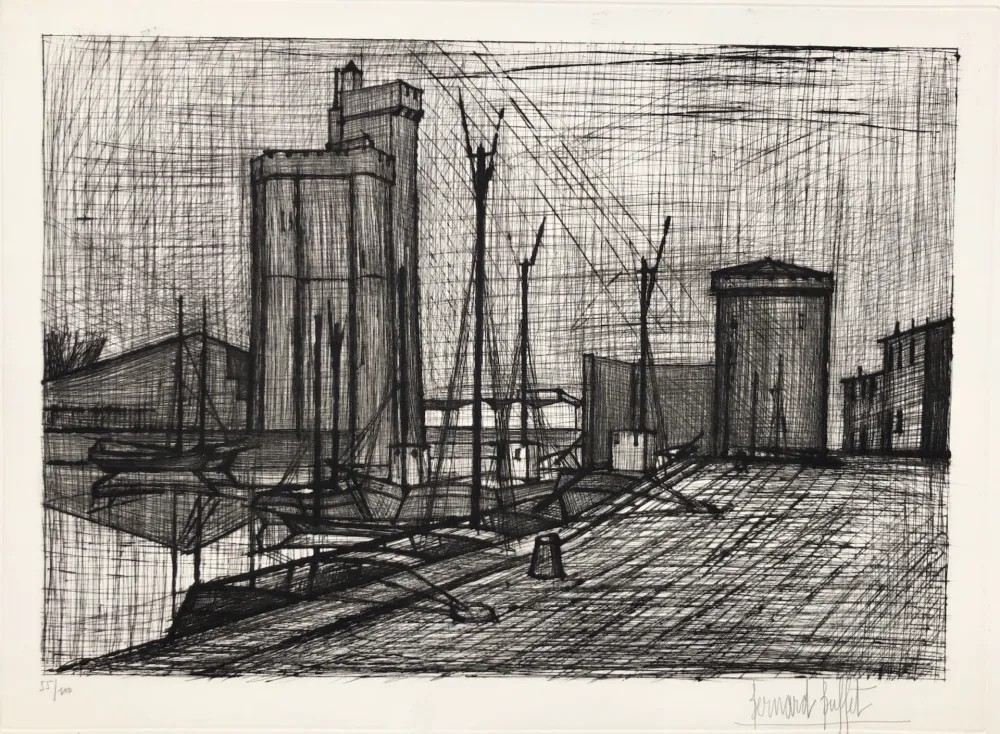 版画 Buffet - La Rochelle