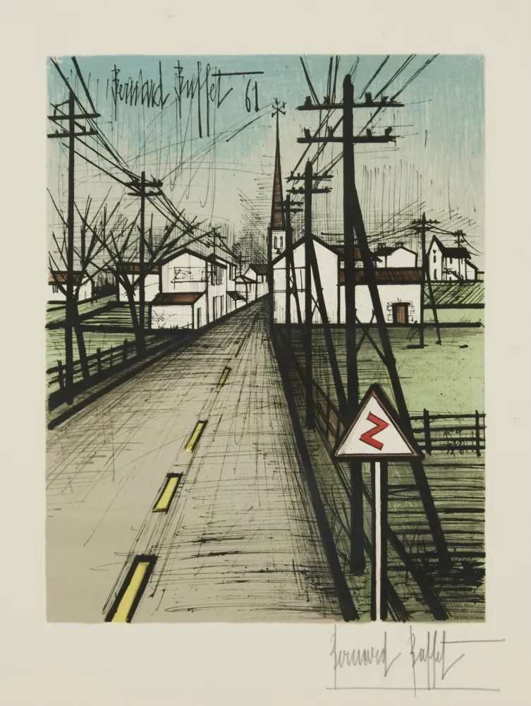 石版画 Buffet - La route