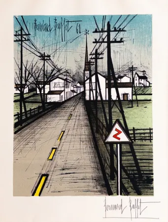 石版画 Buffet - La Route