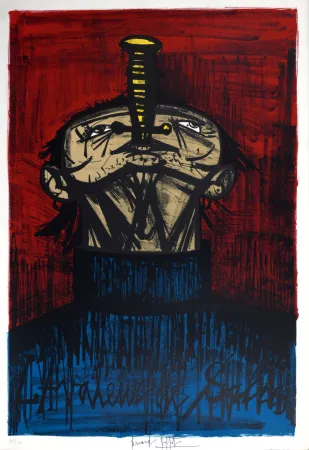 石版画 Buffet - L'avaleur de sabre, 1968 - Hand-signed