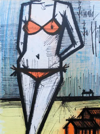 石版画 Buffet - LE BIKINI