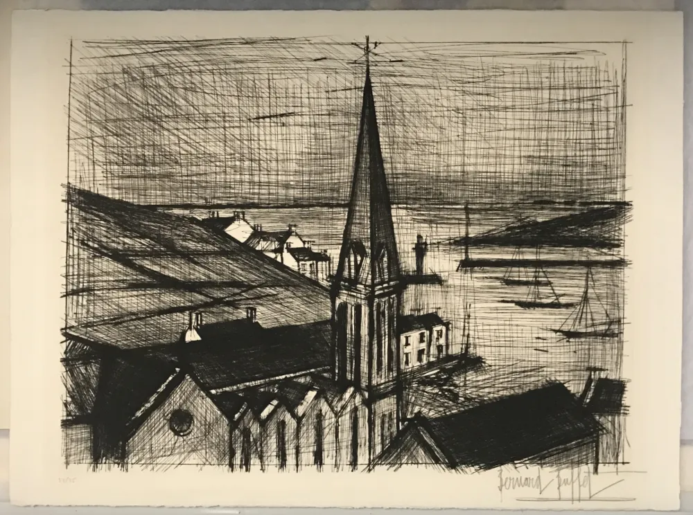 干刻版画 Buffet - Le Clocher de Sauzon